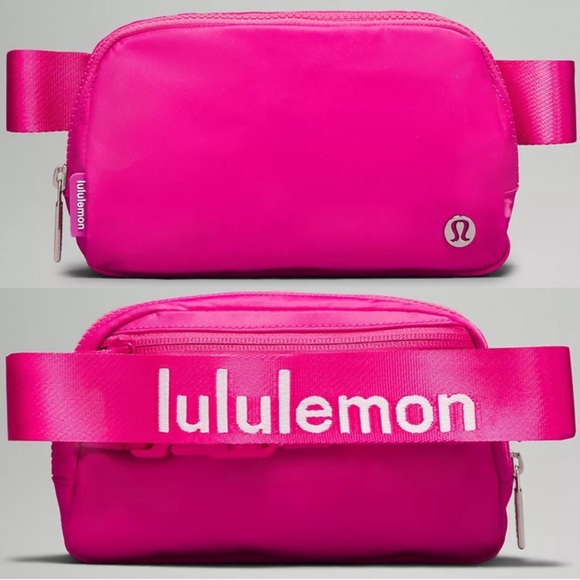 lululemon athletica Handbags - NWT Sonic Pink / White Logo Lululemon Everywhere Belt bag 1L original size